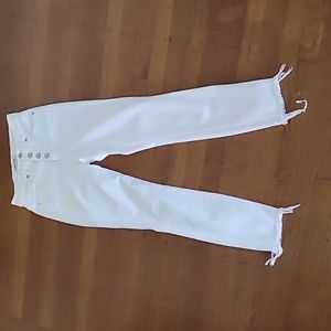 Madewell  High-Rise crop Skinny Jeans in Pure White: Step-Hem Edition s23